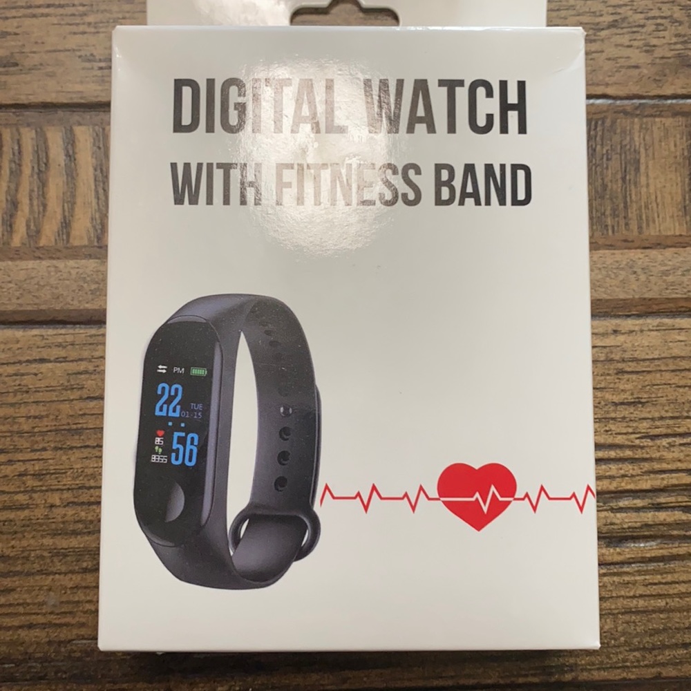 Digital Watch with Fitness Band